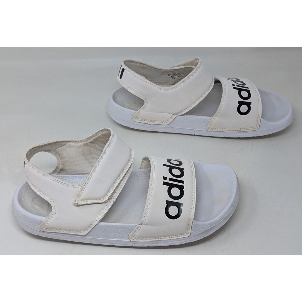 Adidas Adilette FW5360 Men's Size 8 White Ankle Strap Sandals VTG